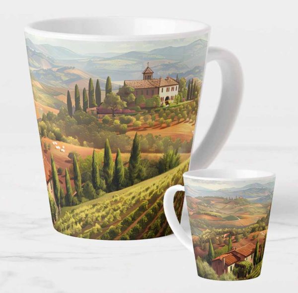 Tuscan Scene 1 Latte Mug