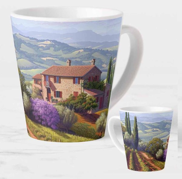 Tuscan Scene 3 Latte Mug